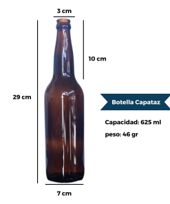 Botella Ambar Capataz 625ml caja 12 piezas